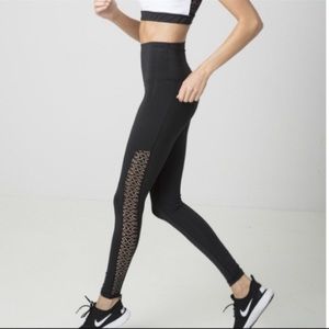 DYI Crochet Mesh Lace Power Tight Legging